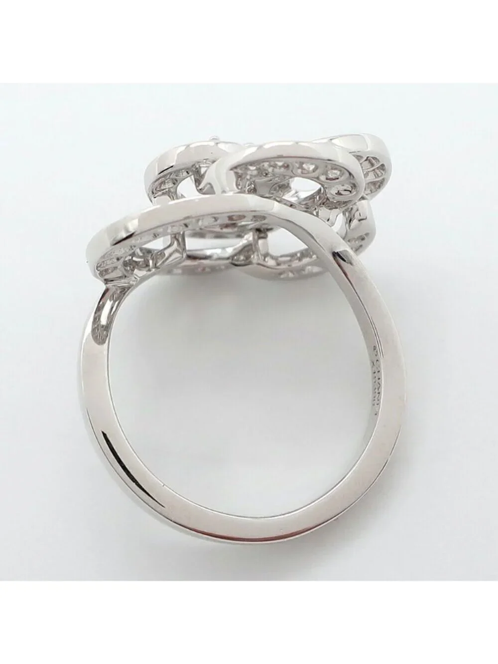 Chanel Ten Ring Camellia Diamond 750 18k White Gold